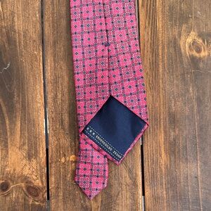 Ermenegildo Zegna Red and Blue Geometric Tie